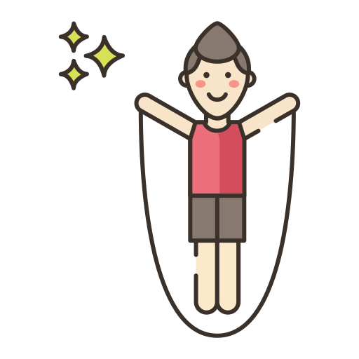 athletic man jumping rope