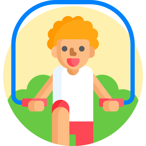 man jumping rope outdoors