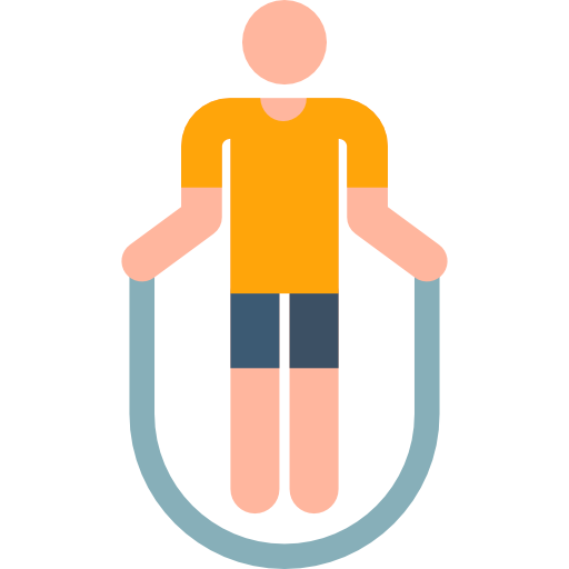 person exercising with jump rope